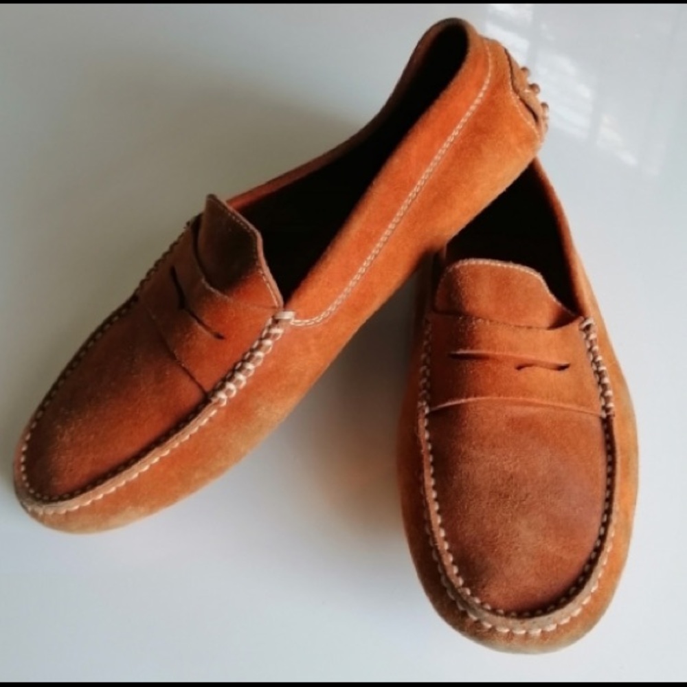 GOMMINO DRIVING SHOES IN SUEDE - BRIGHT TAN